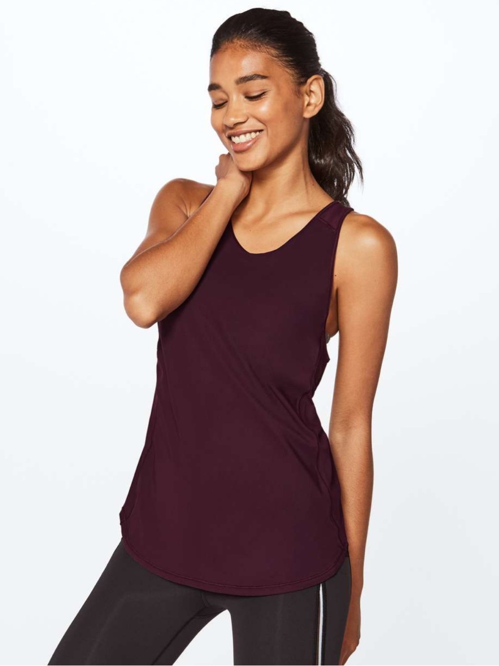 Lululemon Sculpt Tank II - Dark Adobe - Burgundy Maroon Running Lightweight